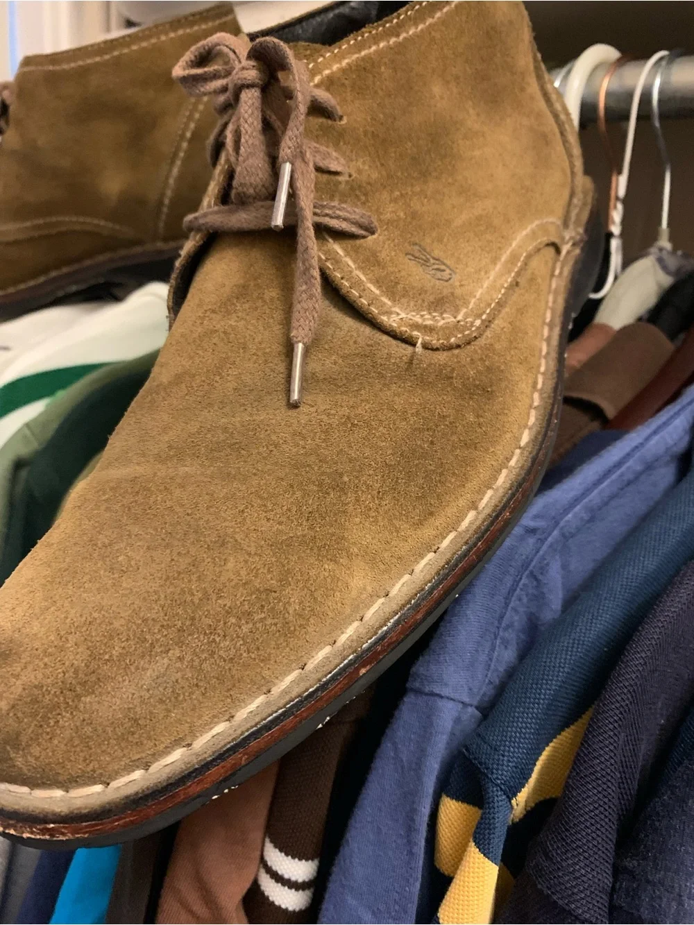 John Varvatos Brown Suede Chukka Boots 11 Sturdy, like new.